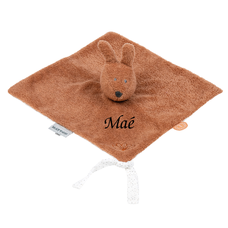  - susie et bonnie - plat lapin éponge marron rouille 27 cm 